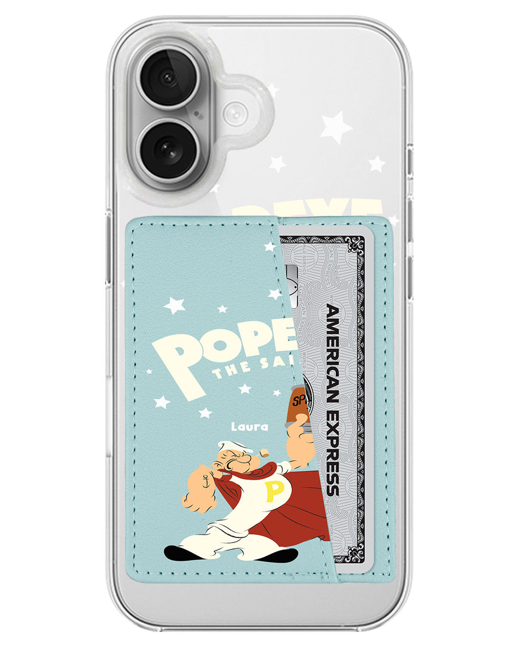 iPhone Leather Wallet Case - Popeye The Sailor