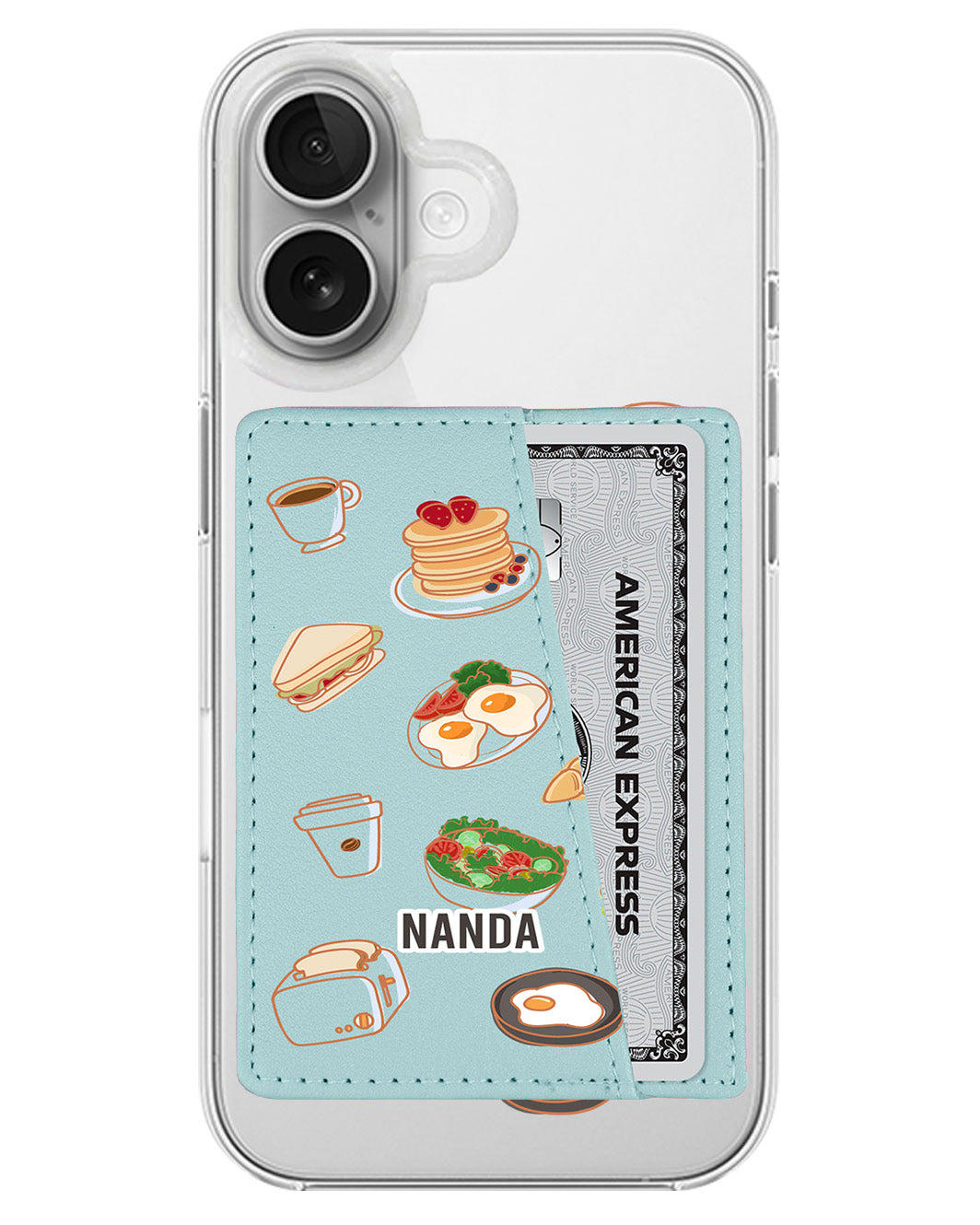 iPhone Leather Wallet Case - Morning Munchies