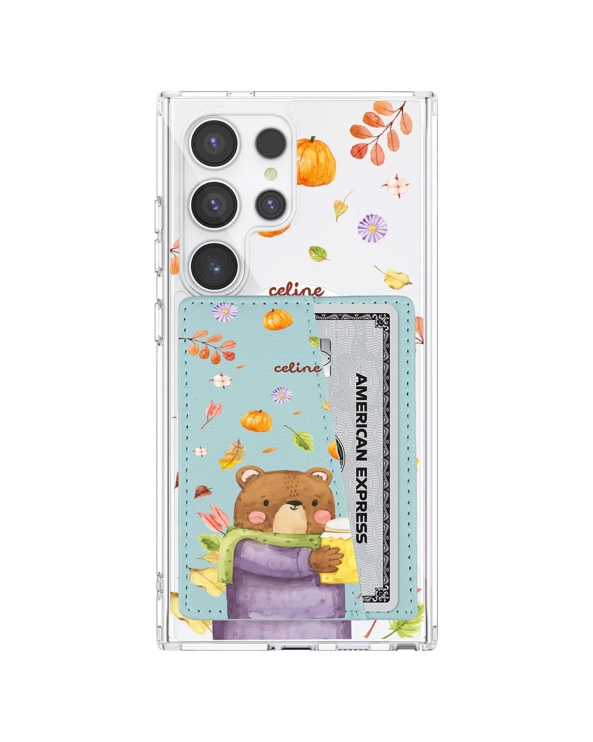 Android Leather Wallet Case - Honey In Autum