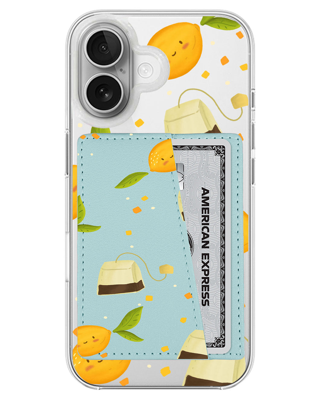iPhone Leather Wallet Case - Lemon Tea