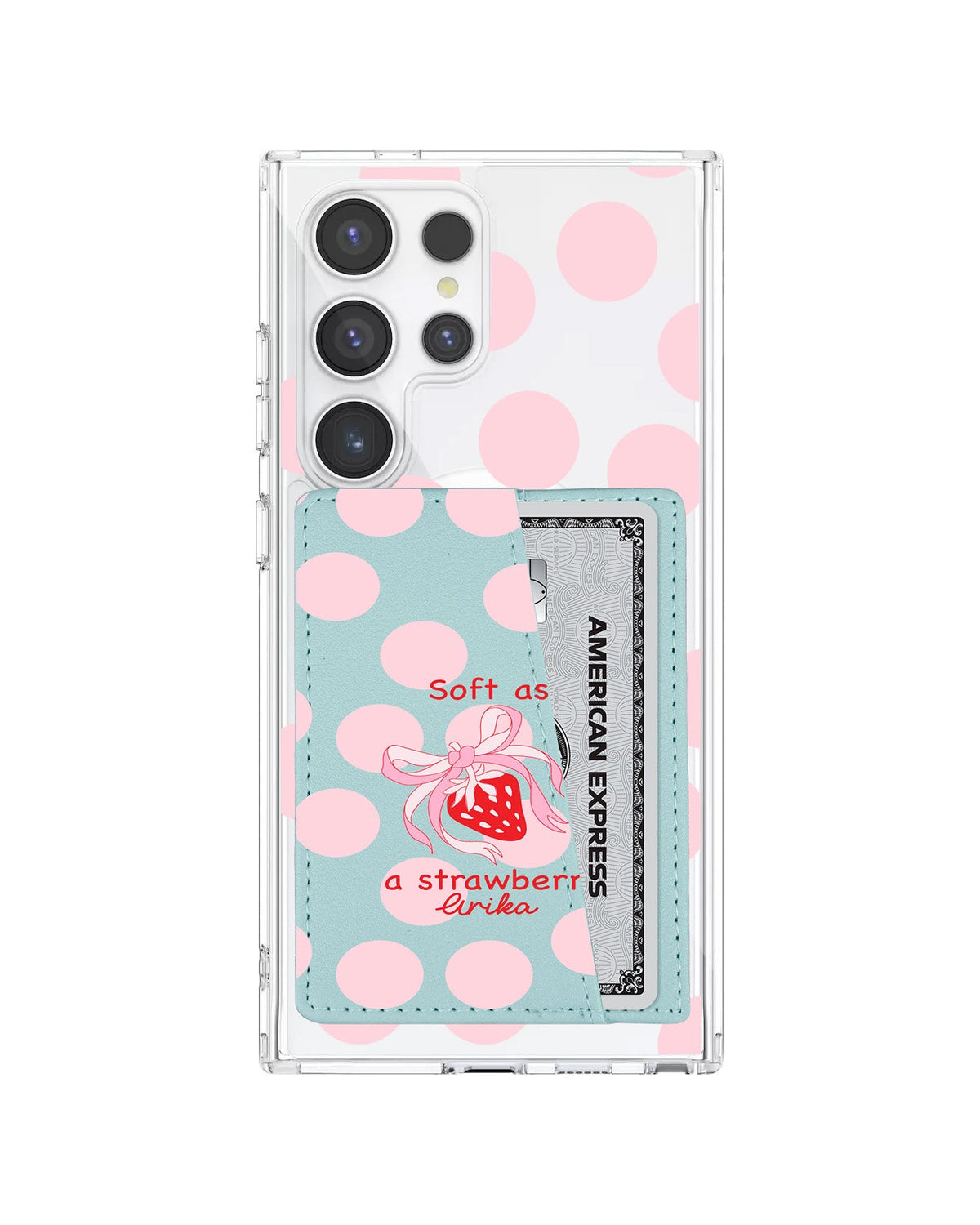 Android Leather Wallet Case - Strawberry Softie