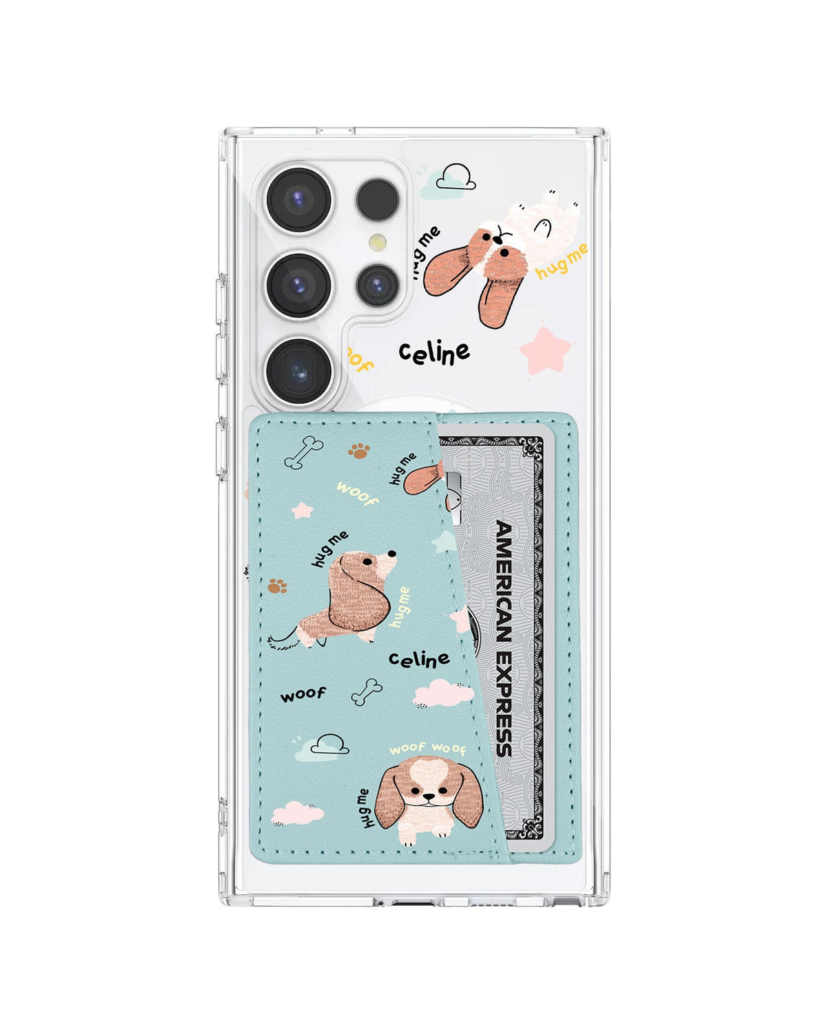 Android Leather Wallet Case - Woof Woof