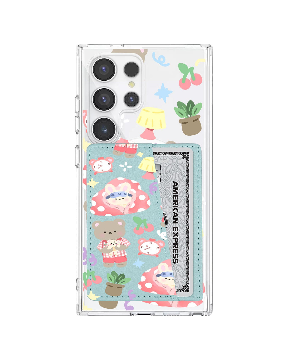 Android Leather Wallet Case - Pyjamas Teddy