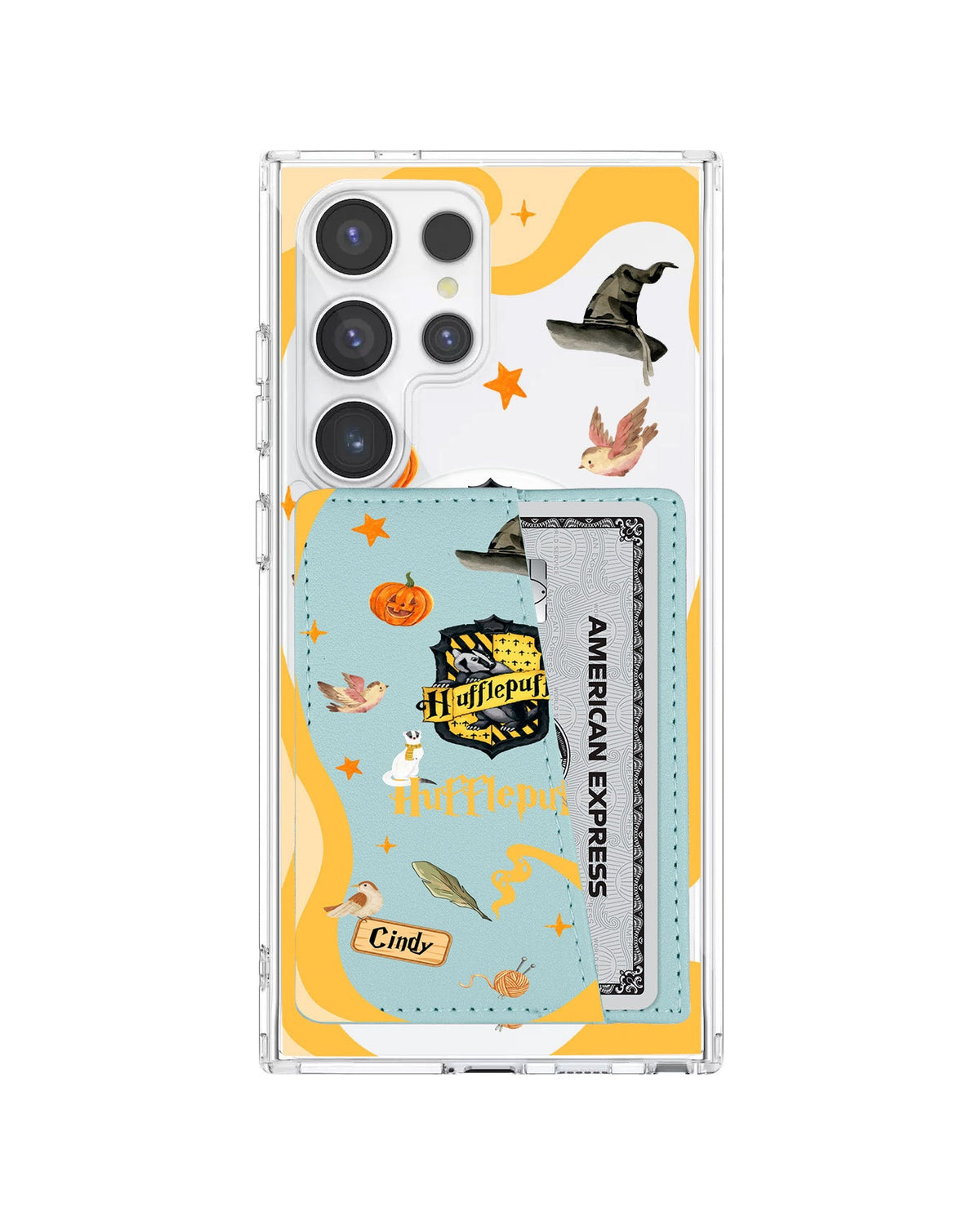 Android Leather Wallet Case - Hufflepuff