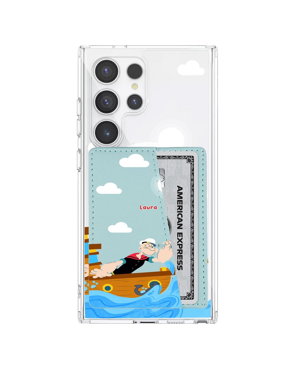 Android Leather Wallet Case - Popeye In The Sea