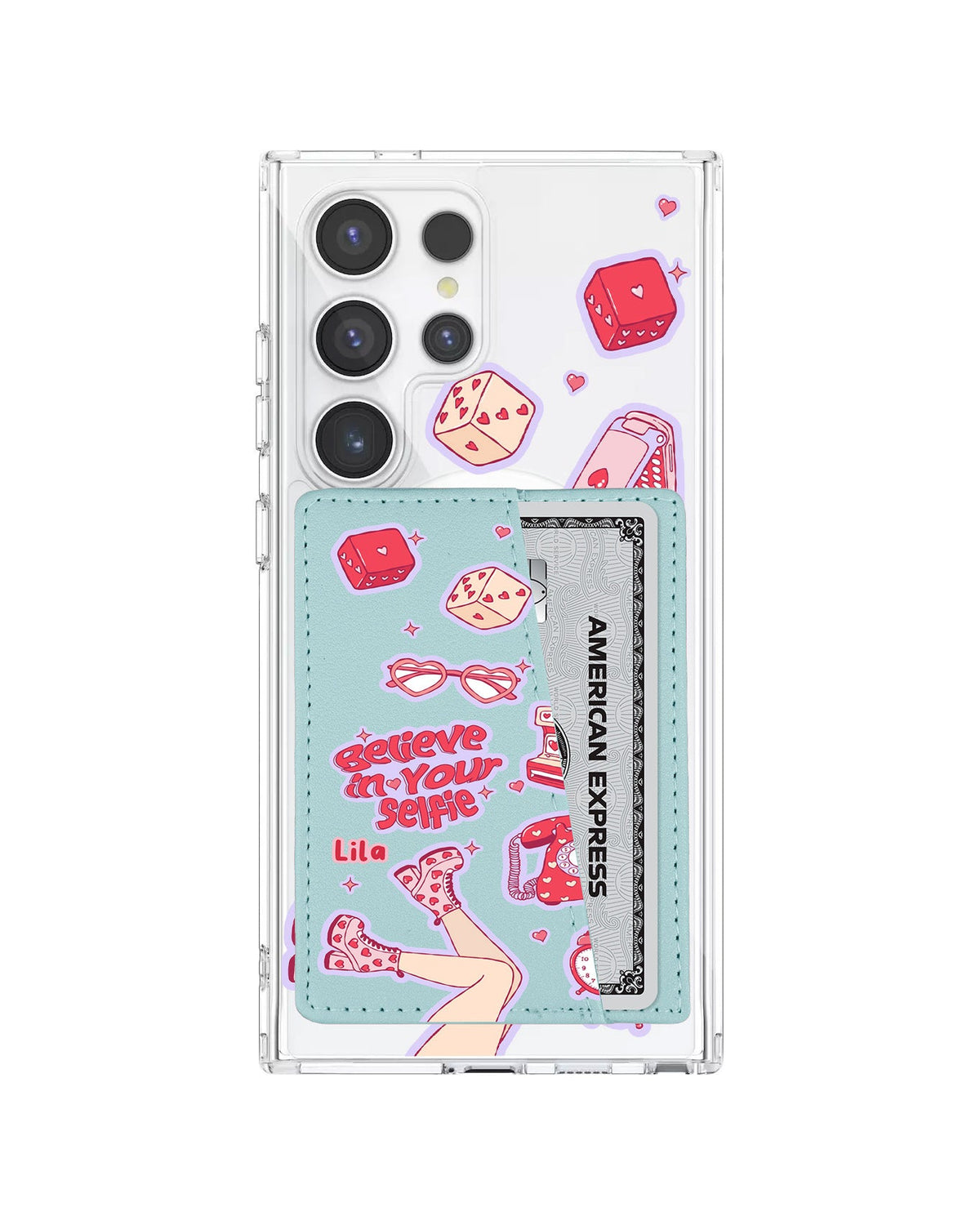 Android Leather Wallet Case - Glam Girl