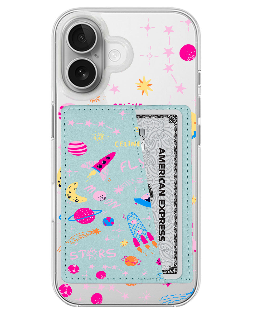 iPhone Leather Wallet Case - Happy Space