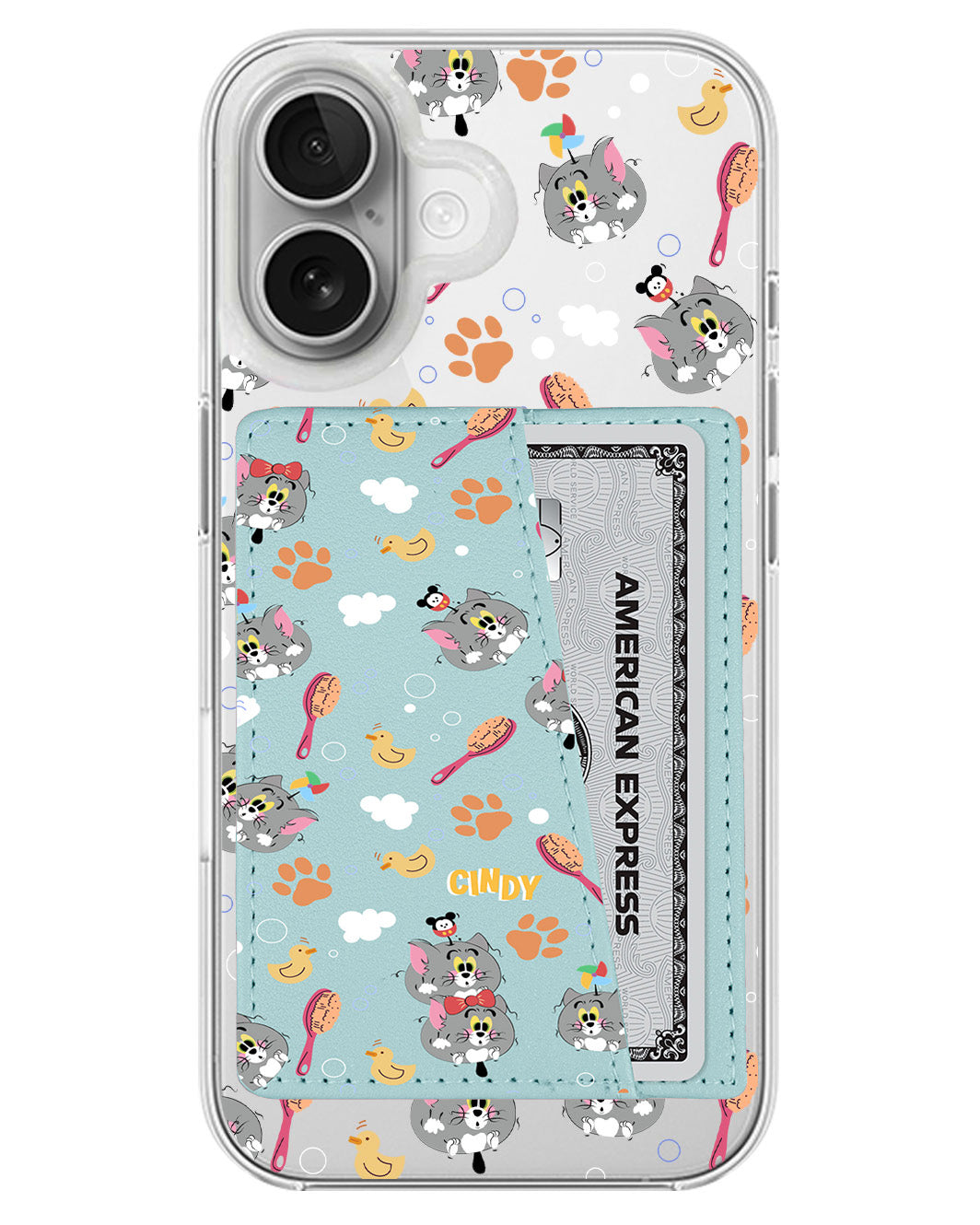 iPhone Leather Wallet Case - Tom The Cat