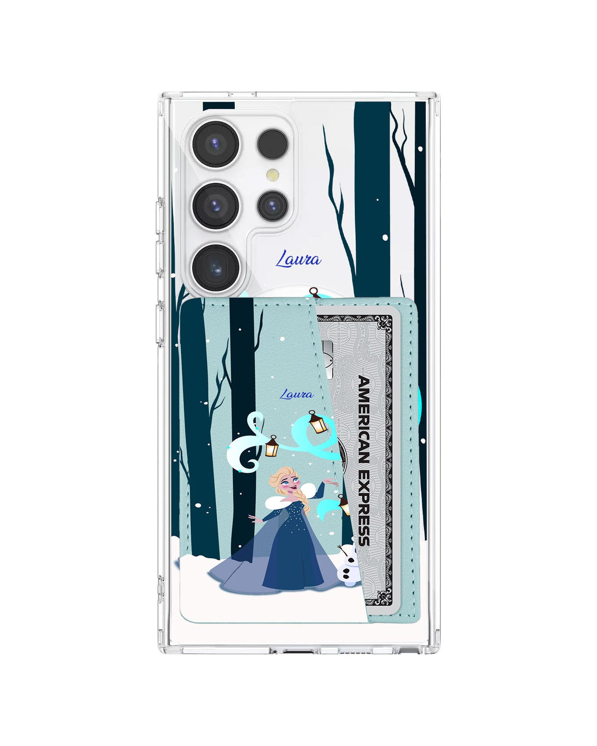 Android Leather Wallet Case - Elsa Olaf