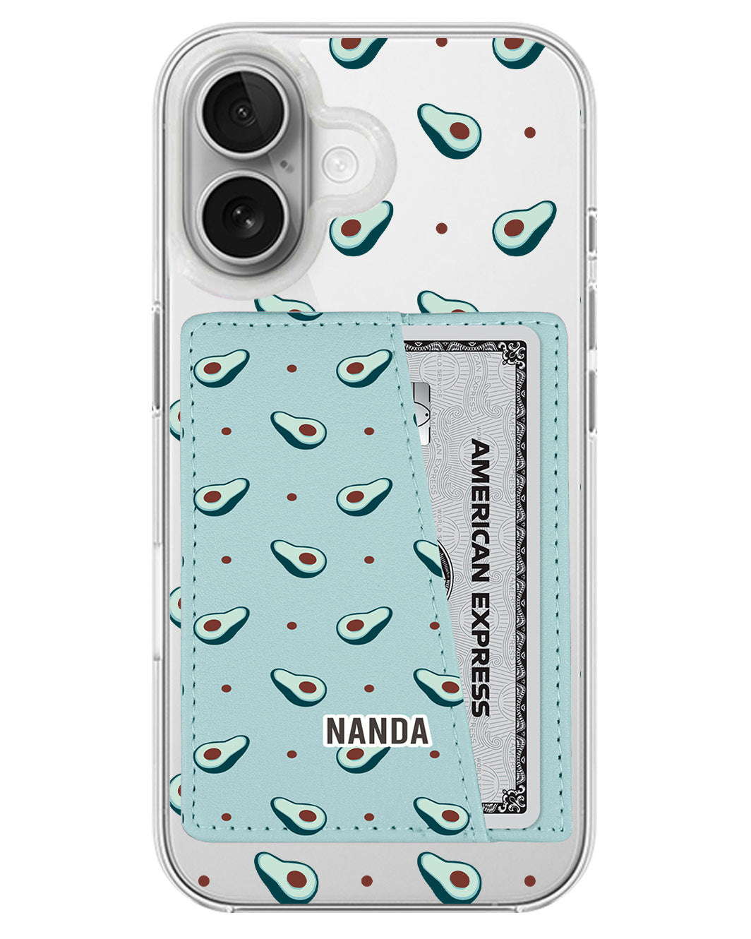 iPhone Leather Wallet Case - Avocado Dreams