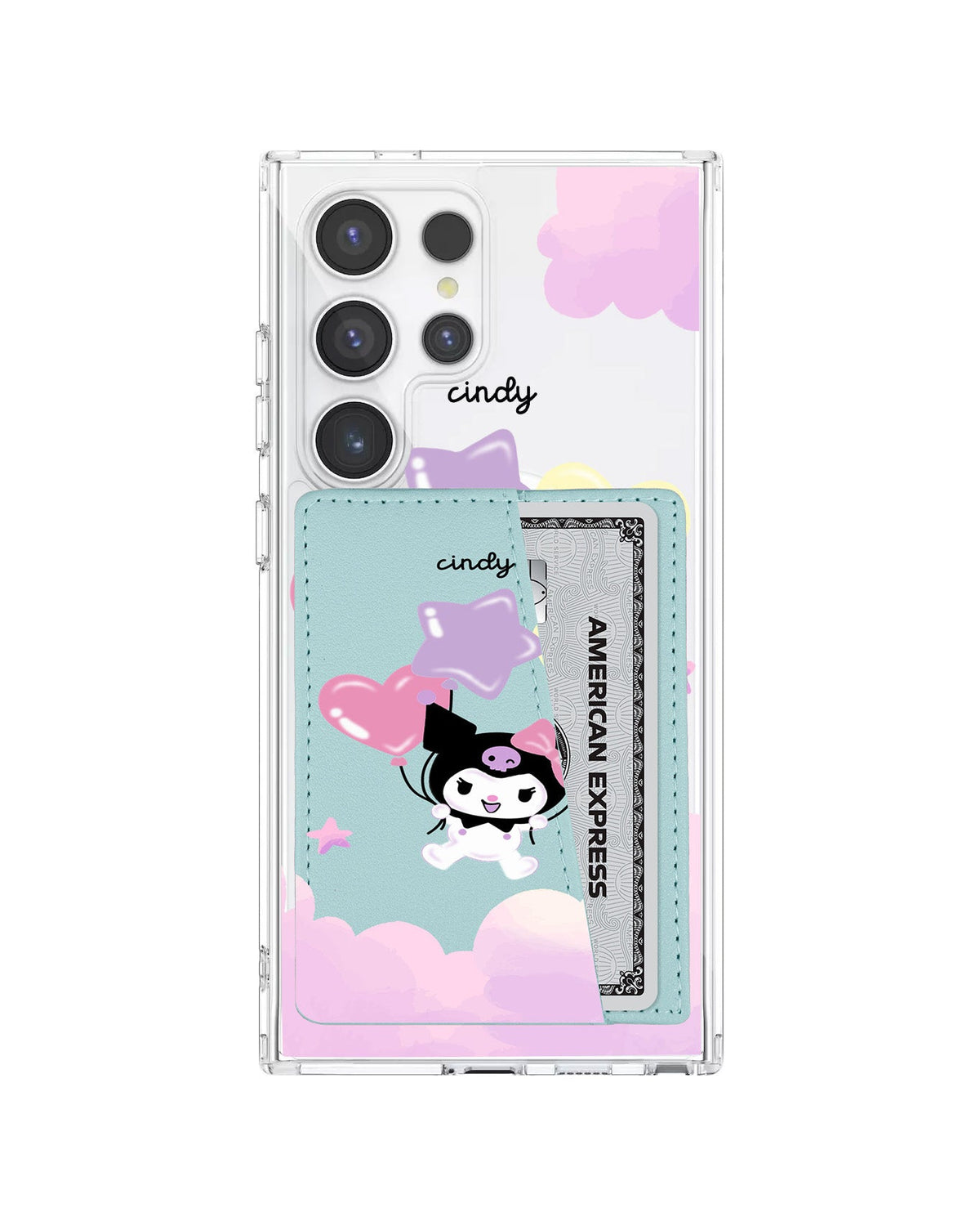 Android Leather Wallet Case - Balloon Kuromi