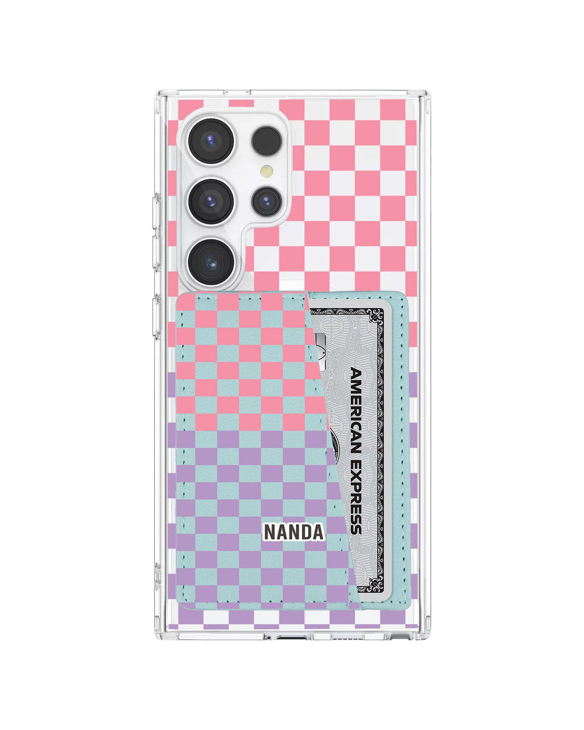 Android Leather Wallet Case - Candy Checkmate