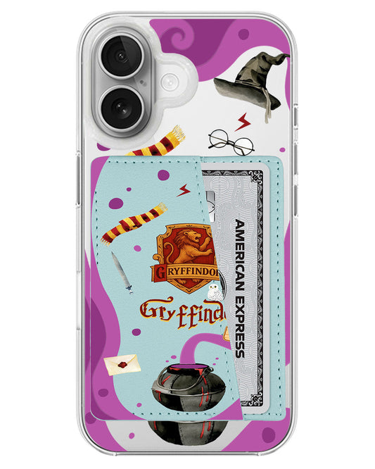 iPhone Leather Wallet Case - Gryffindor