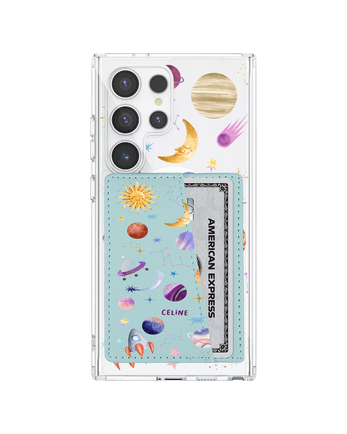 Android Leather Wallet Case - Planetarium