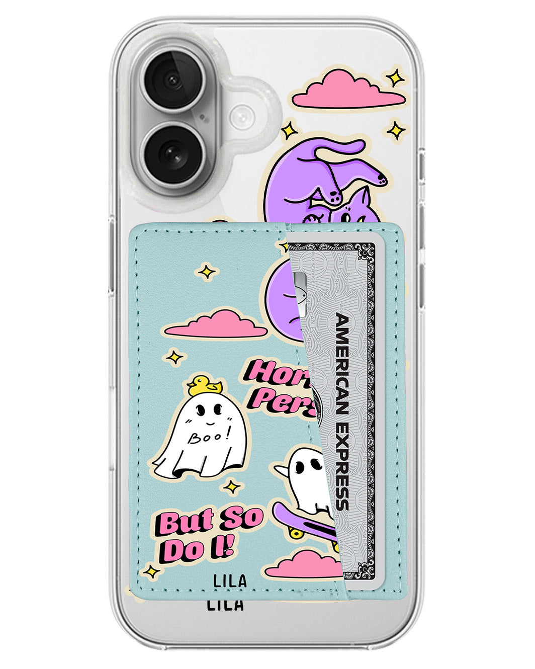 iPhone Leather Wallet Case - Adorably Haunted