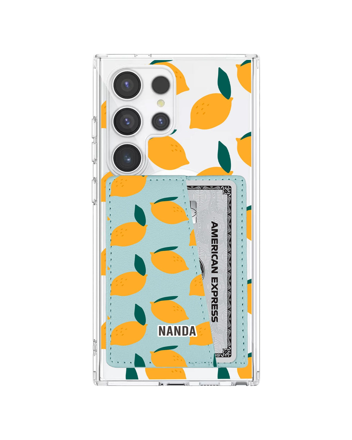 Android Leather Wallet Case - Lemon Zest