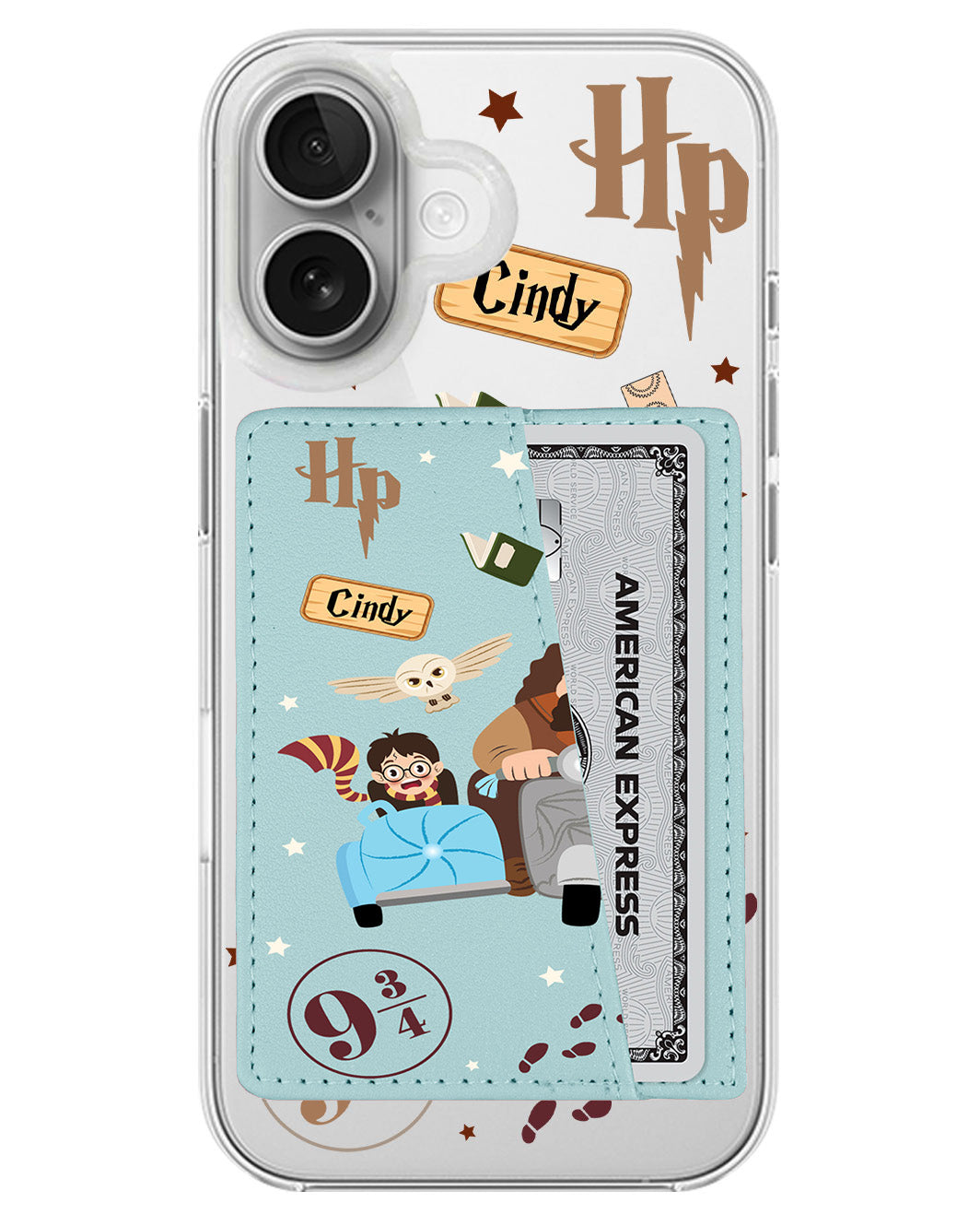 iPhone Leather Wallet Case - Harry & Hagrid