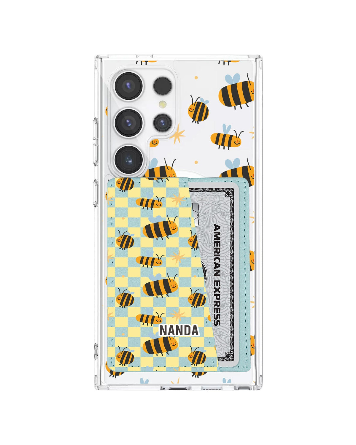 Android Leather Wallet Case - Bee Happy