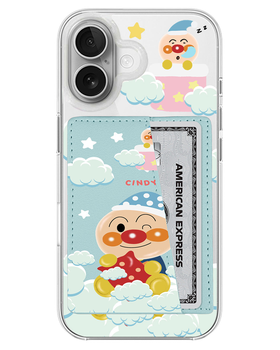 iPhone Leather Wallet Case - Dreaming Anpanman