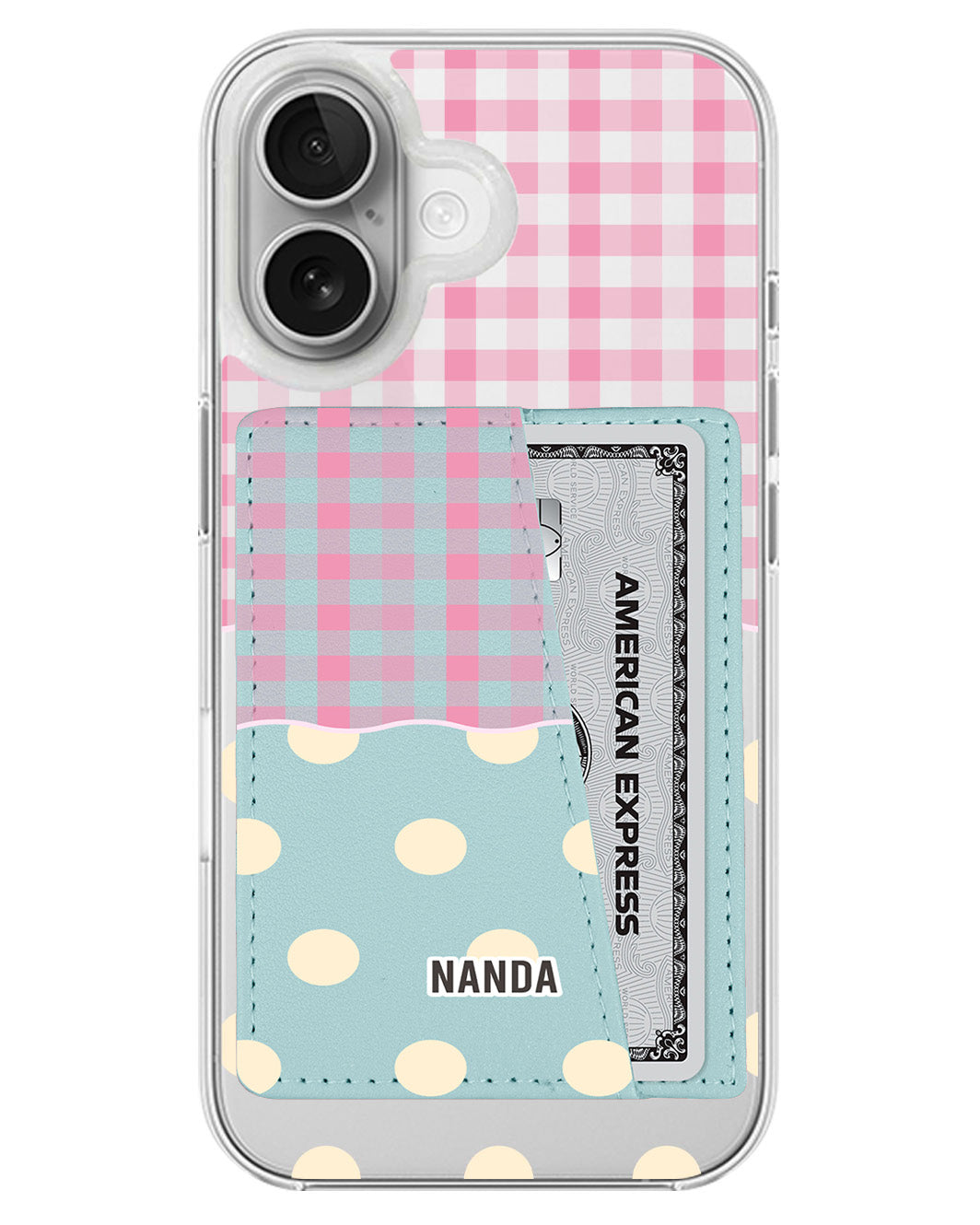 iPhone Leather Wallet Case - Pink Picnic Day