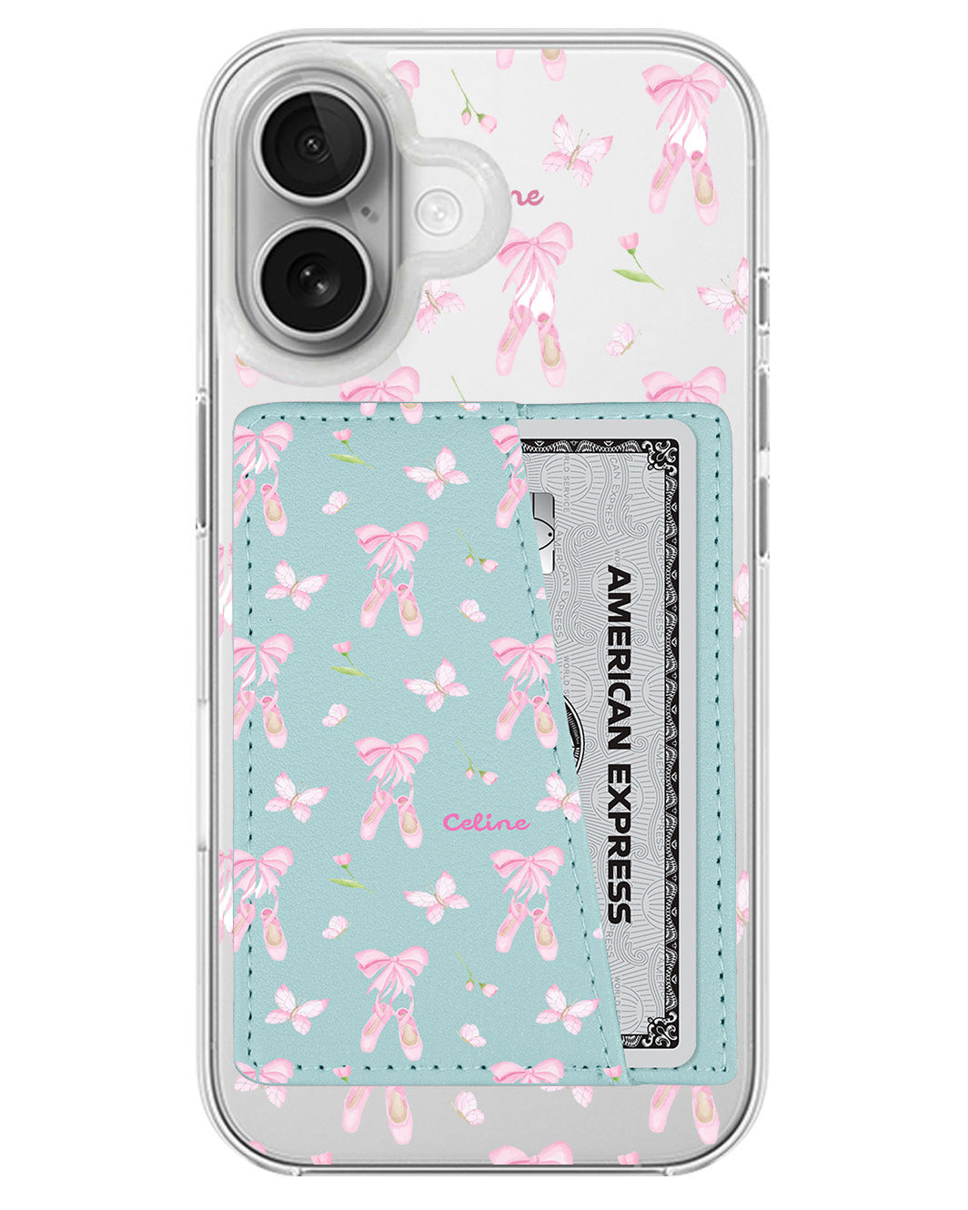 iPhone Leather Wallet Case - Ballerina Fly