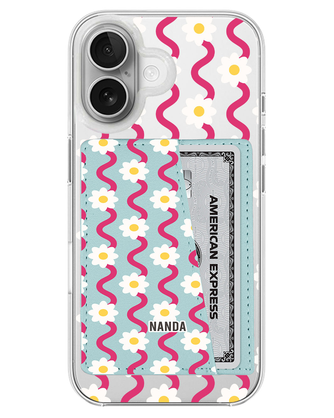 iPhone Leather Wallet Case - Daisy Disco