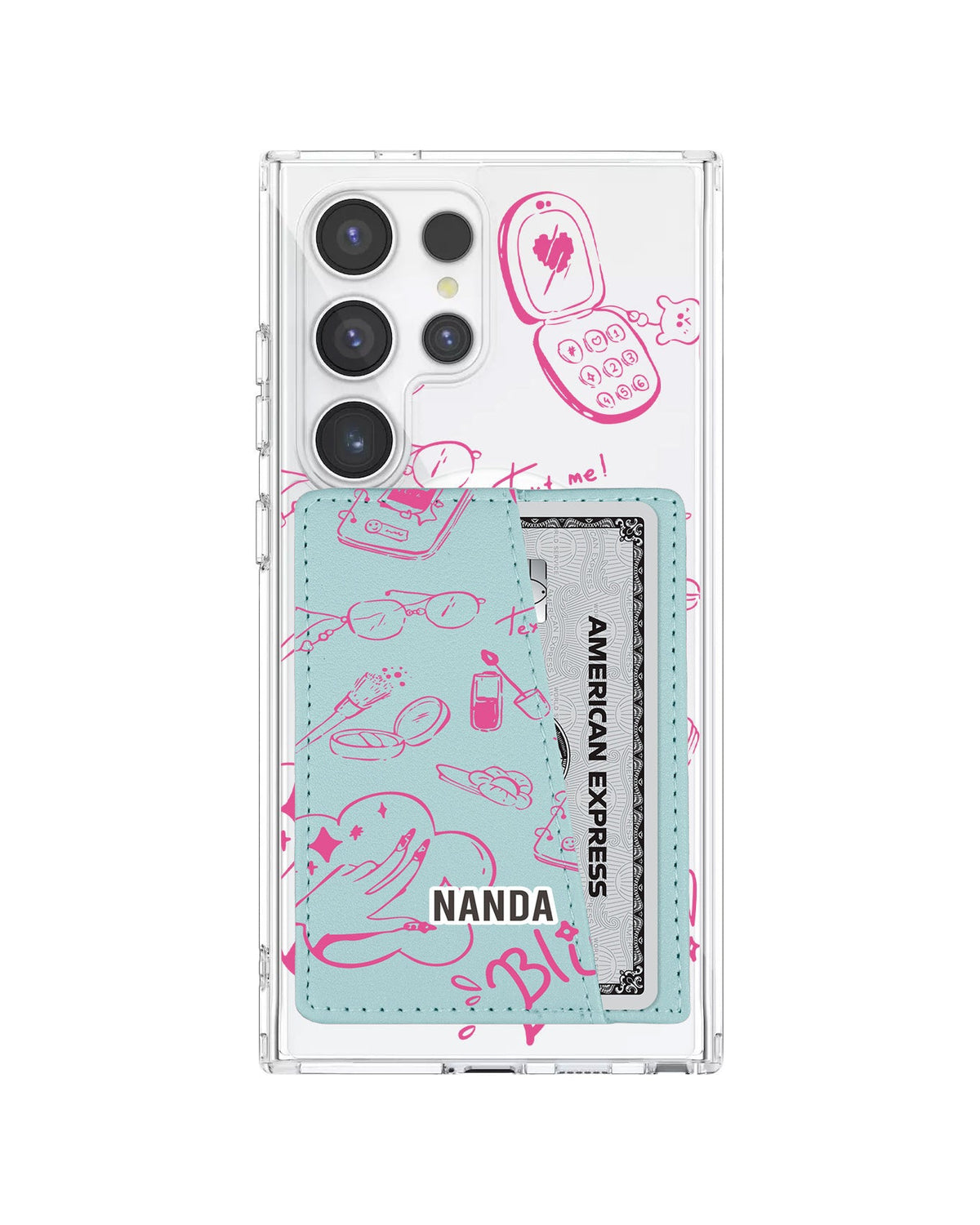 Android Leather Wallet Case - Girly Notes