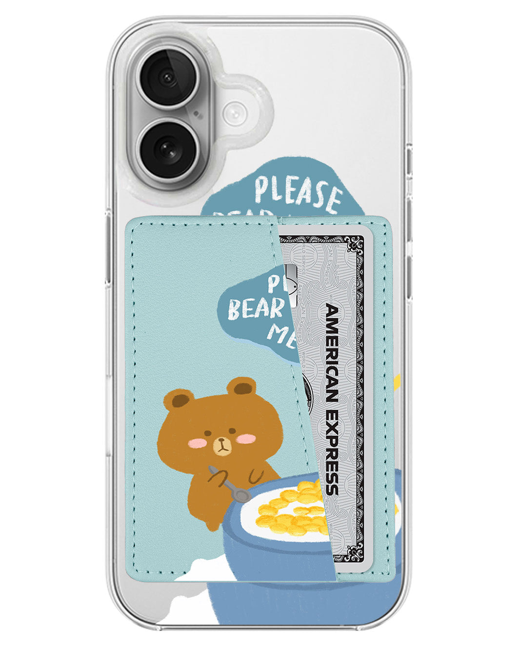 iPhone Leather Wallet Case - Bear Cereal