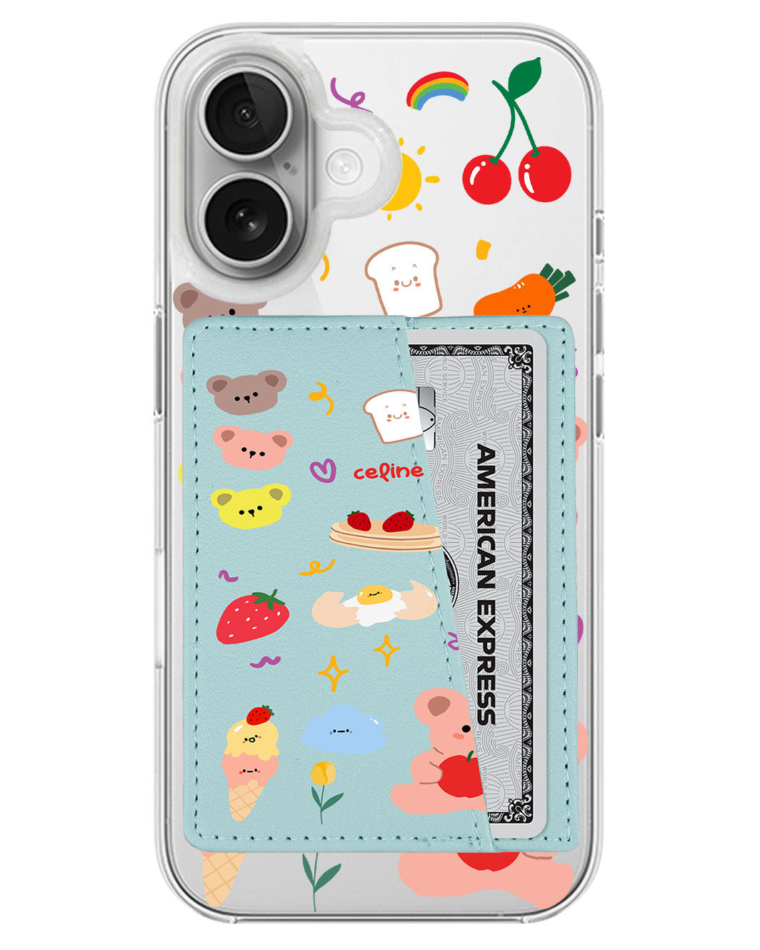 iPhone Leather Wallet Case - Breakfast Time