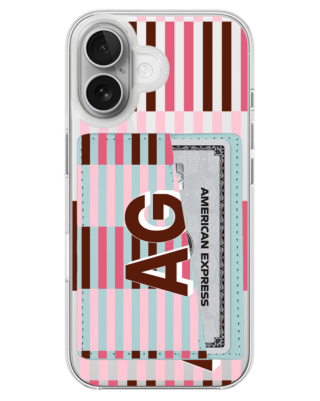 iPhone Leather Wallet Case - Strawberry Mocha