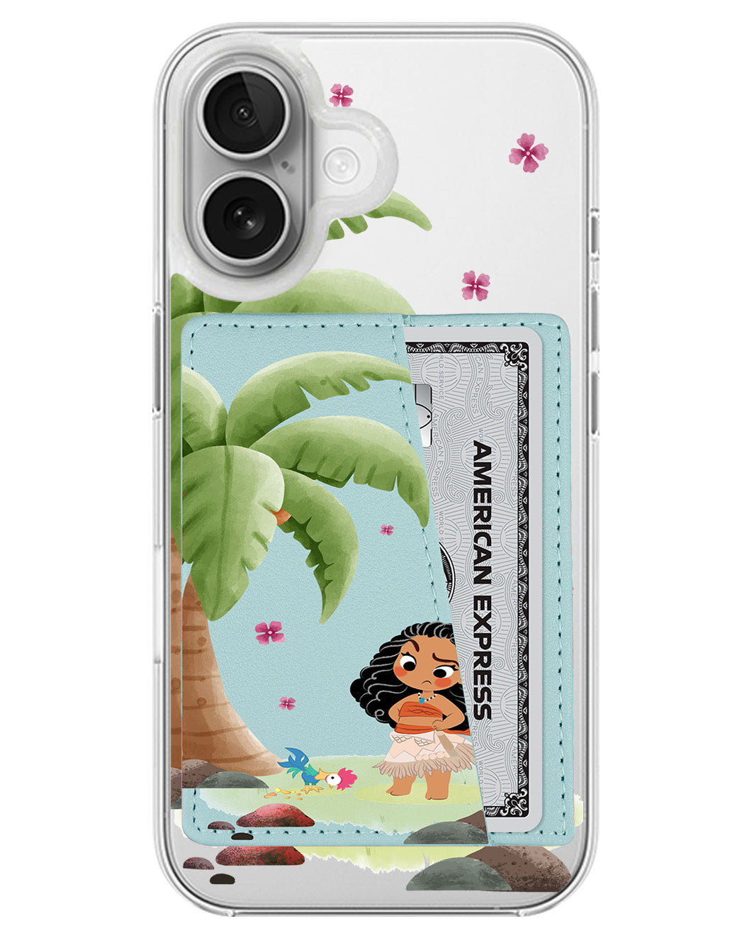 iPhone Leather Wallet Case - Moana Heihei