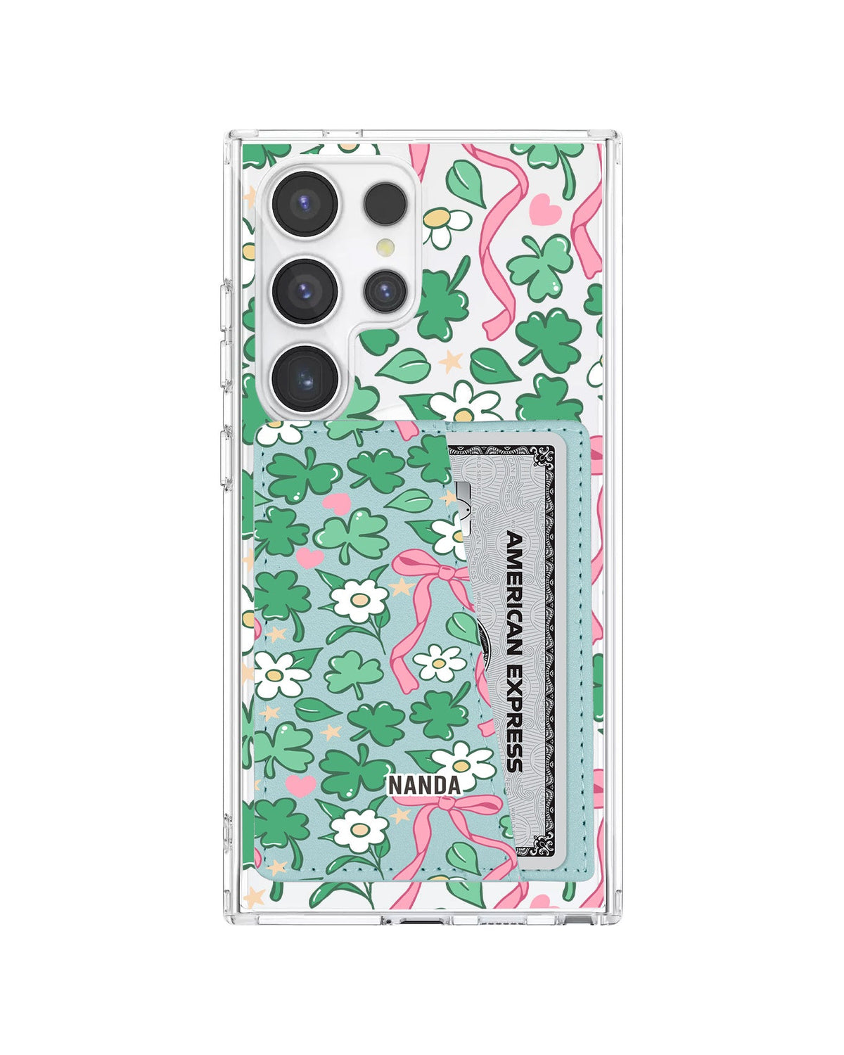 Android Leather Wallet Case - Lucky Clover
