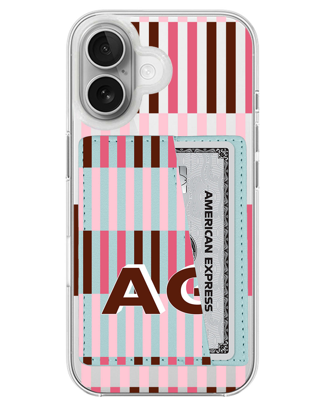 iPhone Leather Wallet Case - Strawberry Mocha B