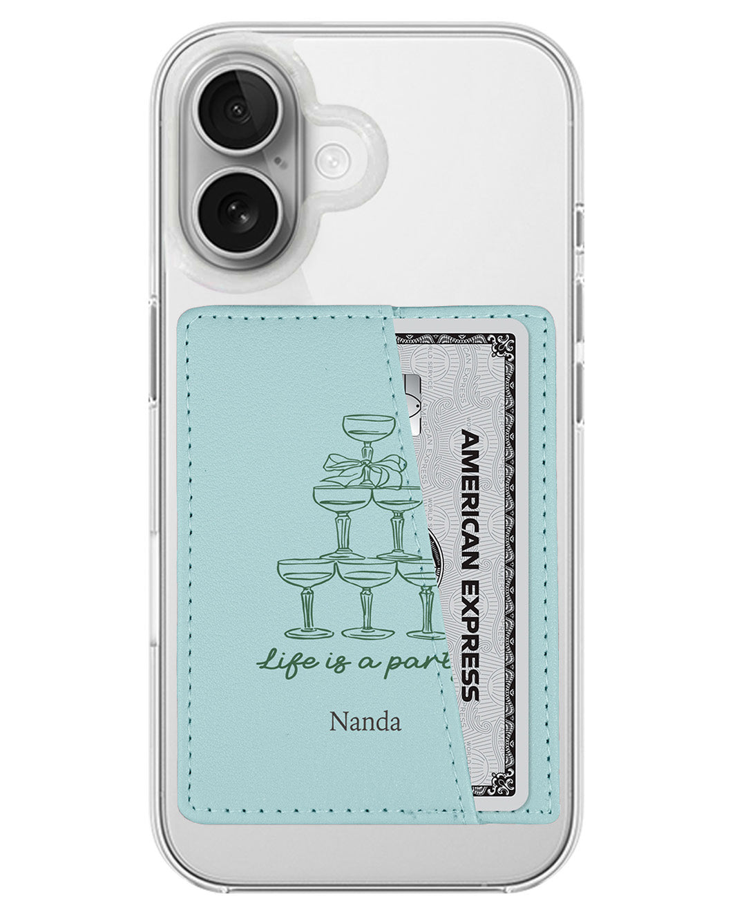 iPhone Leather Wallet Case - Life Is A Party