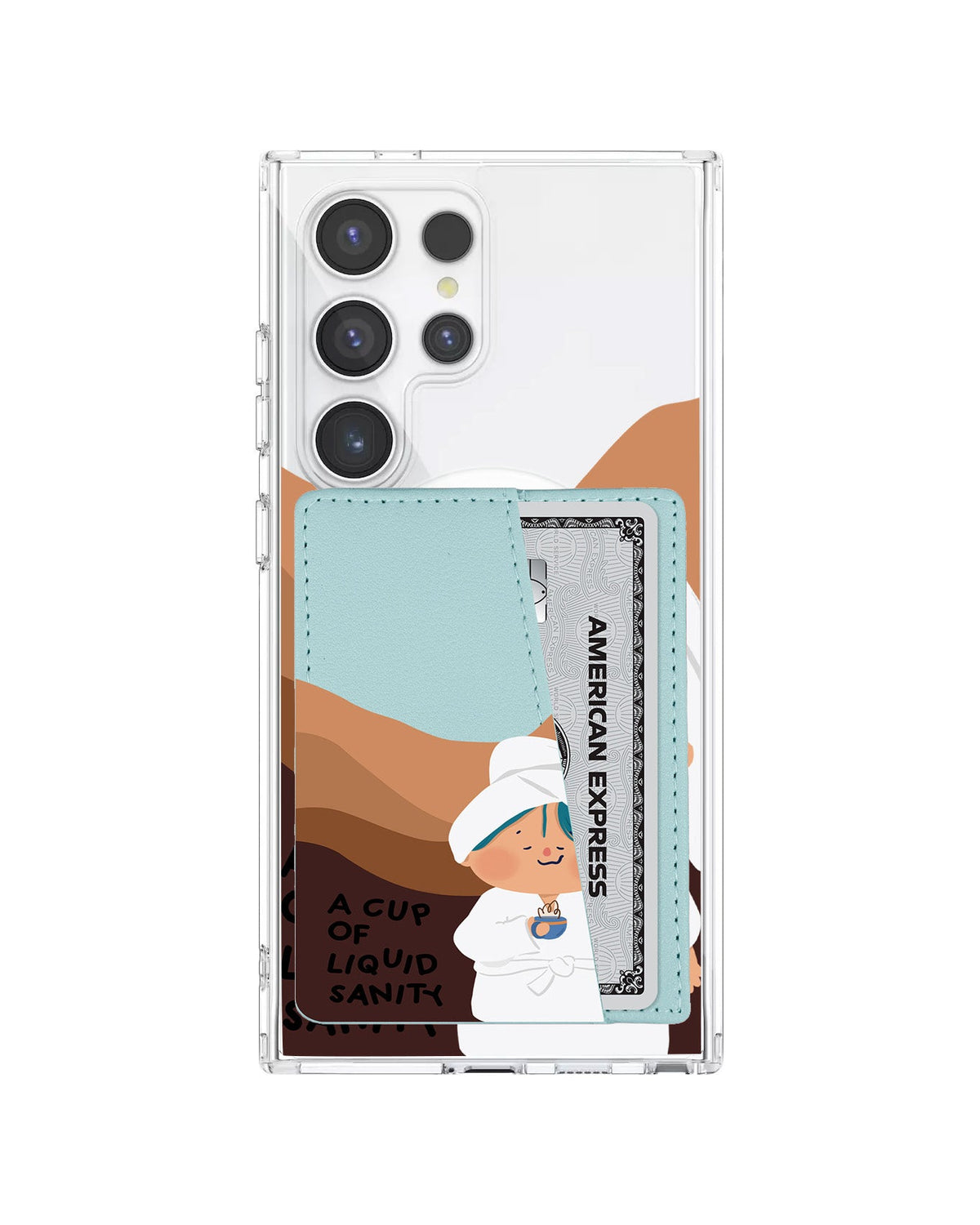 Android Leather Wallet Case - Shower Time