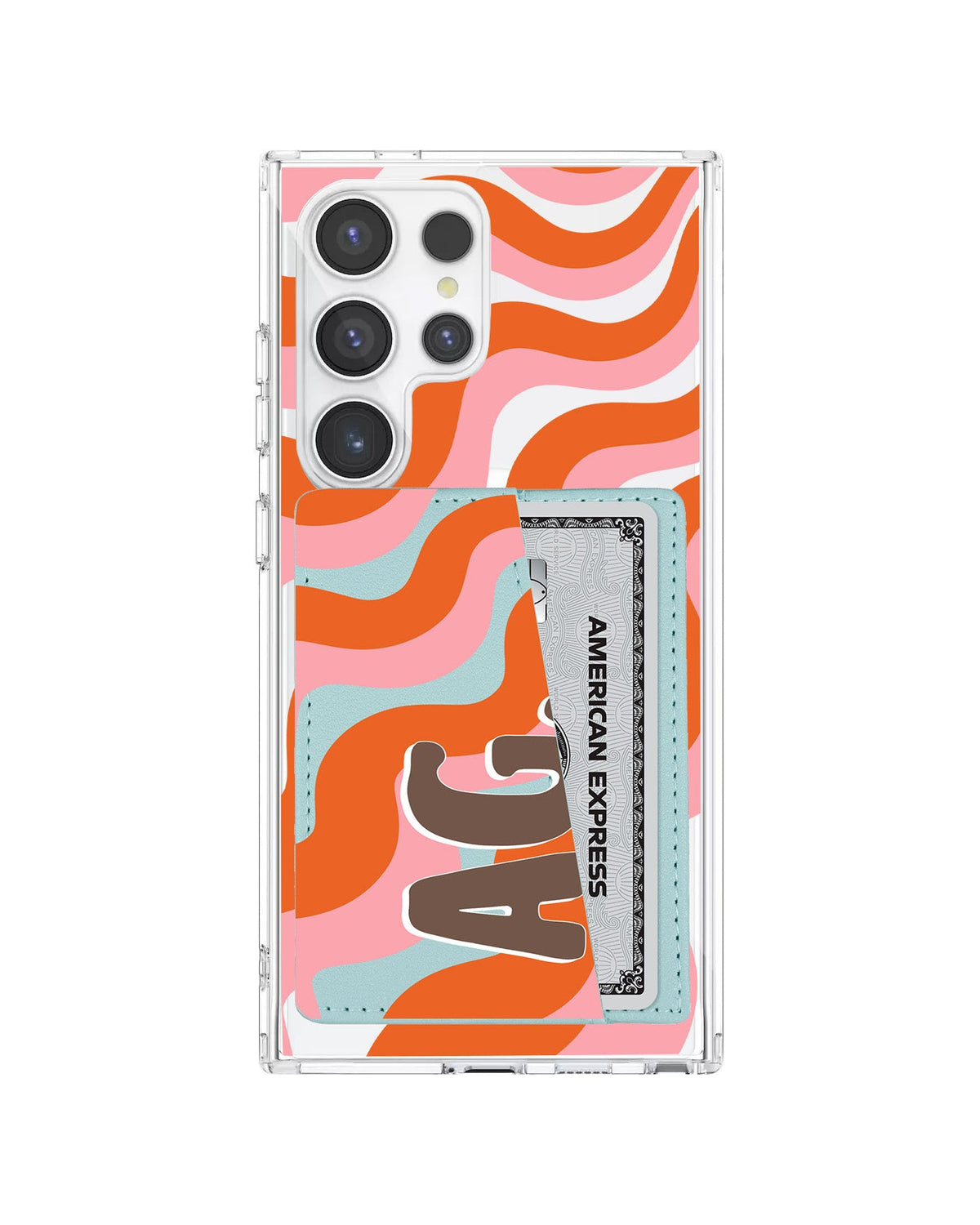 Android Leather Wallet Case - Tangerine Twist