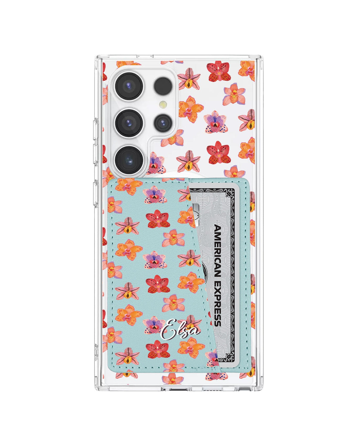 Android Leather Wallet Case - Floral Twilight