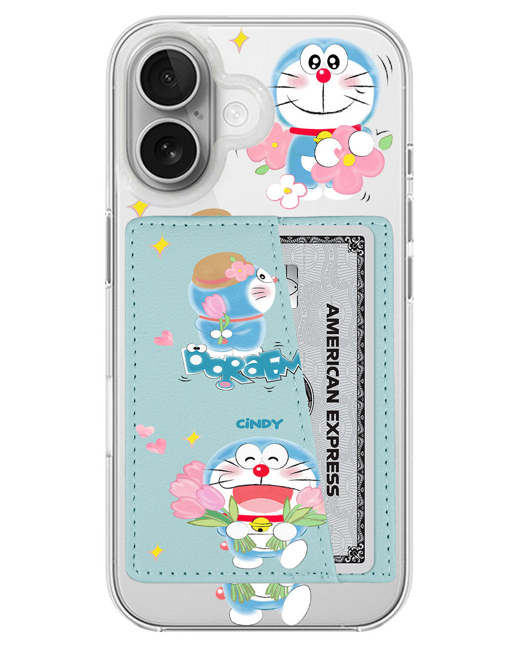 iPhone Leather Wallet Case - Fall In Love Dora
