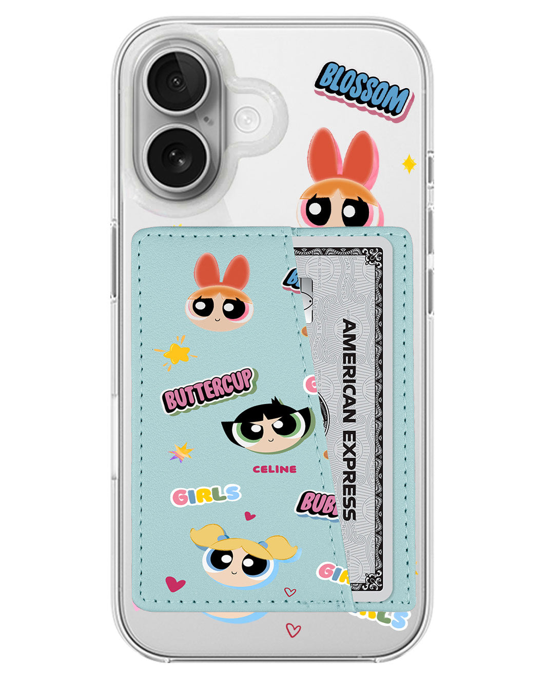 iPhone Leather Wallet Case - Power Puff Girls