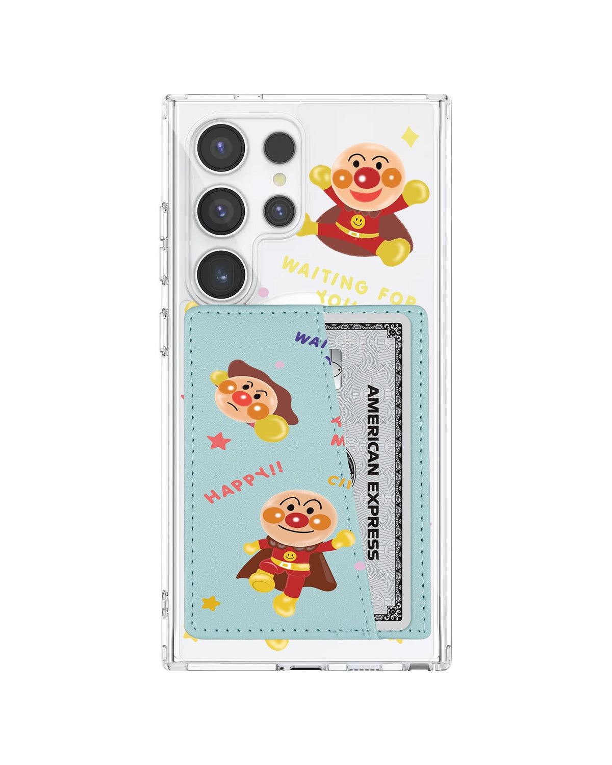Android Leather Wallet Case - Waiting For U Anpanman