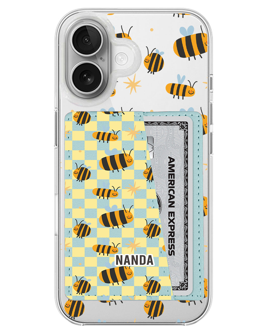 iPhone Leather Wallet Case - Bee Happy