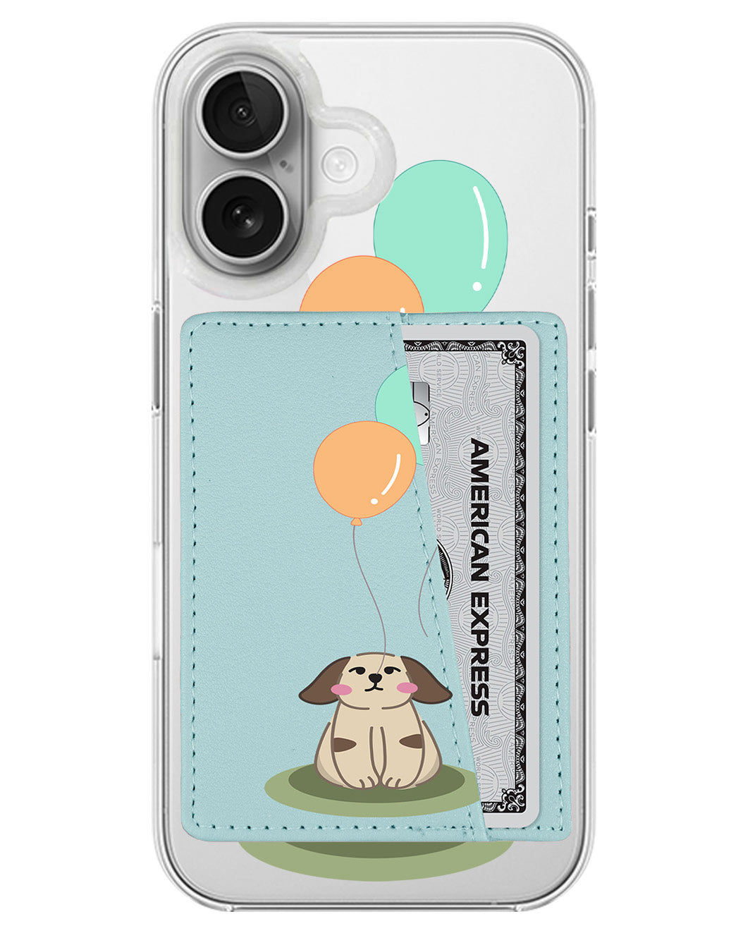 iPhone Leather Wallet Case - Puppy