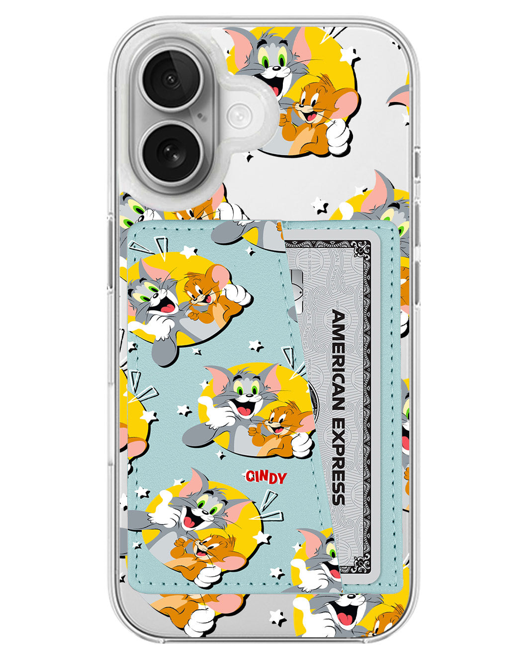 iPhone Leather Wallet Case - Tom And Jerry