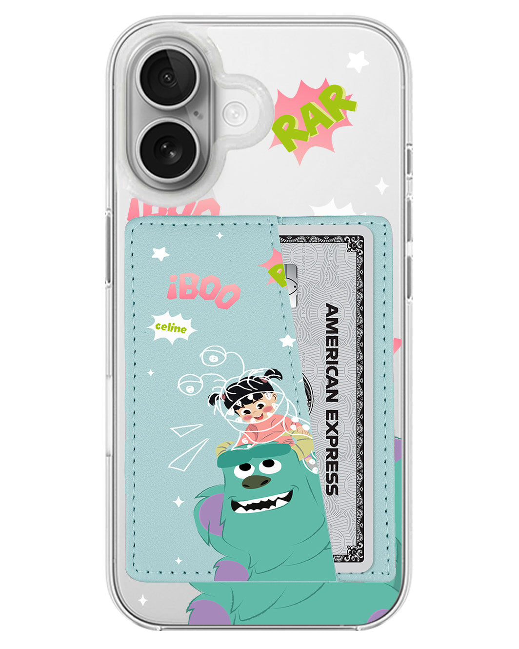 iPhone Leather Wallet Case - Monster Boo