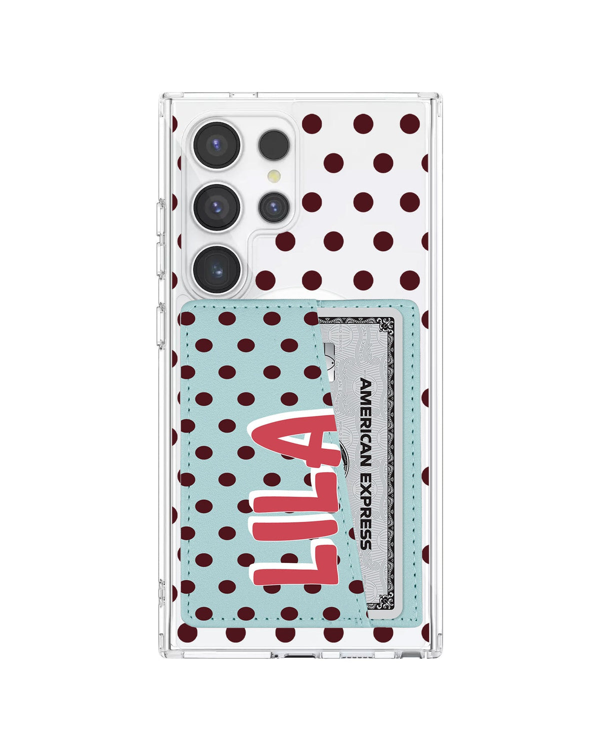 Android Leather Wallet Case - Midnight Dots