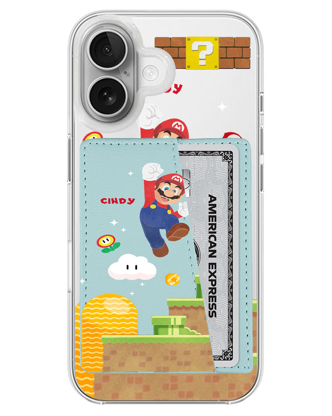 iPhone Leather Wallet Case - Its Me Mario