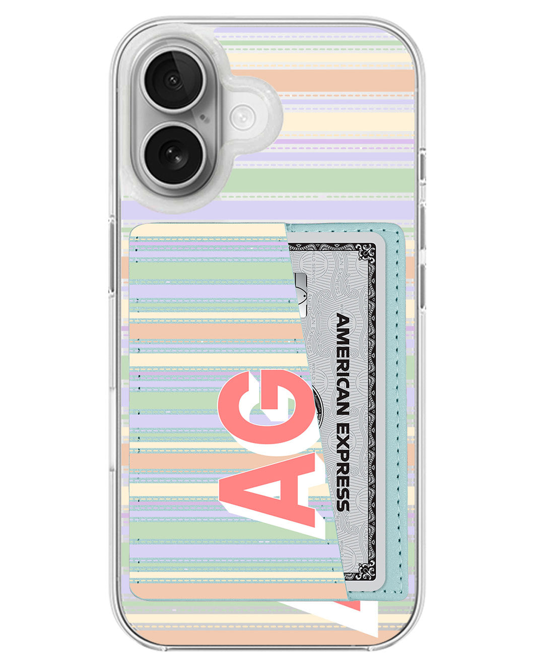 iPhone Leather Wallet Case - Dreamy Pastels 1