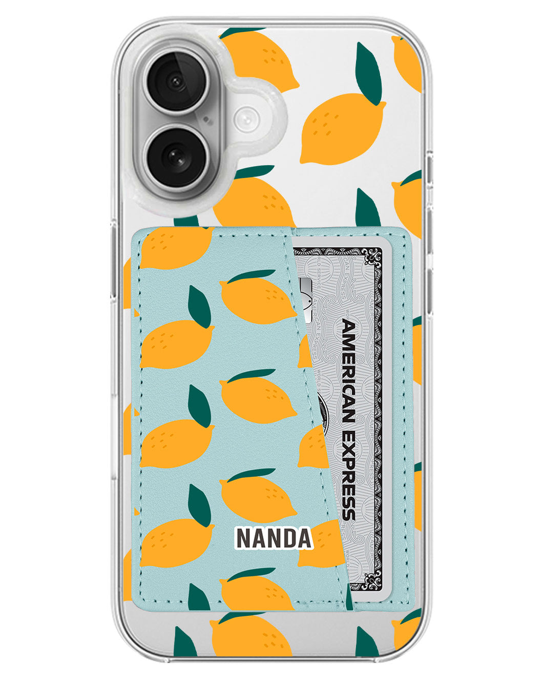 iPhone Leather Wallet Case - Lemon Zest