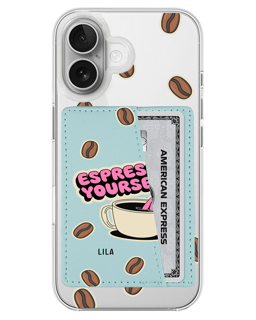 iPhone Leather Wallet Case - Espresso Yourself