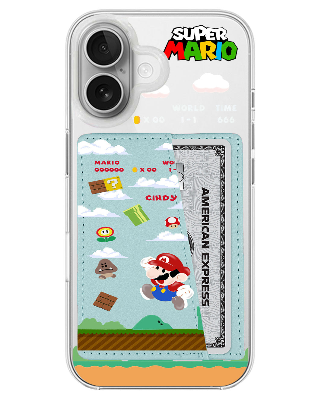 iPhone Leather Wallet Case - Play Mario